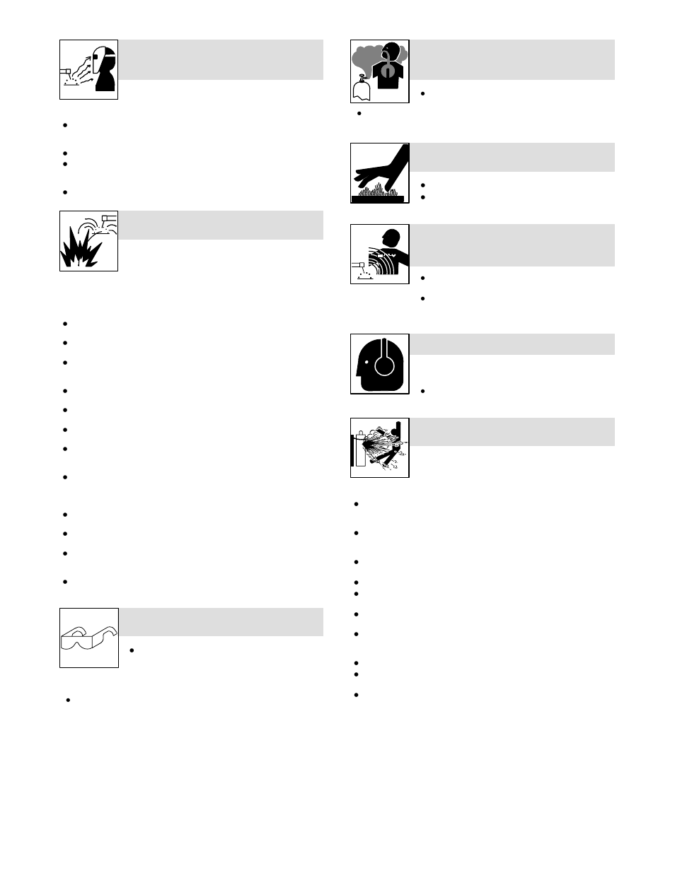 Le bruit peut affecter l’ouïe, Les bouteilles endommagées peuvent exploser | Miller Electric Inverter Rack User Manual | Page 10 / 28