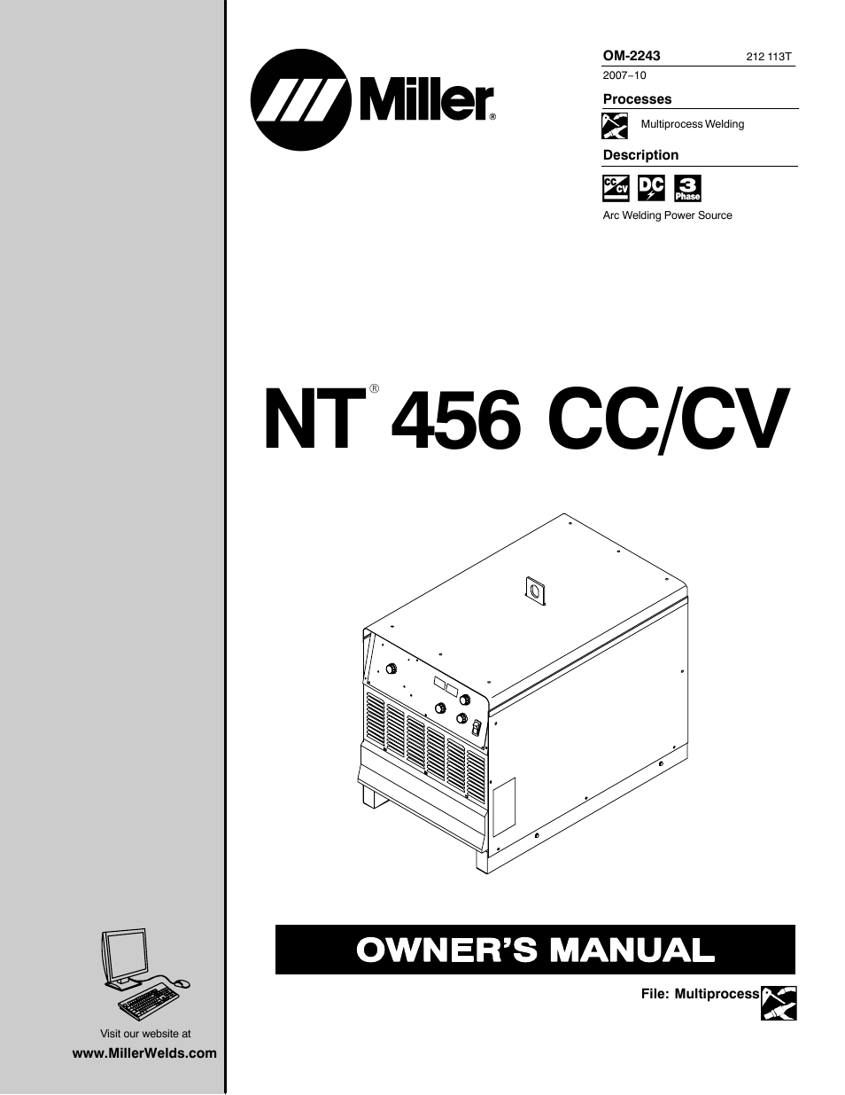 Miller Electric NT 456 CC User Manual | 40 pages