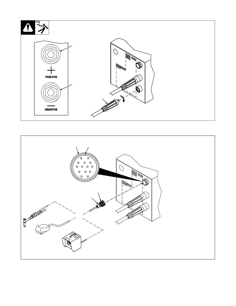 4. connecting to weld output receptacles | Miller Electric 152 User Manual | Page 16 / 40