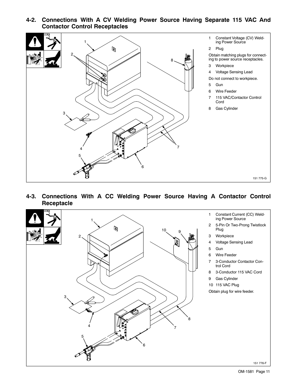 Ceptacles | Miller Electric XR A User Manual | Page 15 / 60