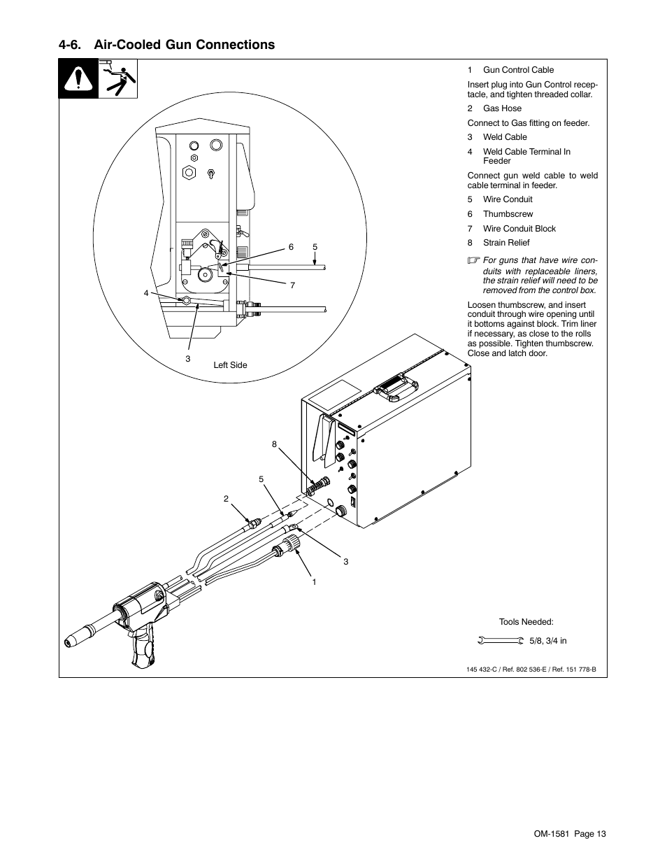 6. air-cooled gun connections | Miller Electric XR A User Manual | Page 17 / 60