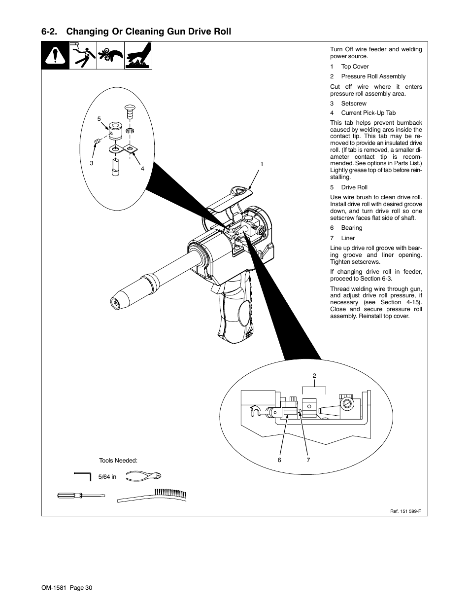 2. changing or cleaning gun drive roll | Miller Electric XR A User Manual | Page 34 / 60