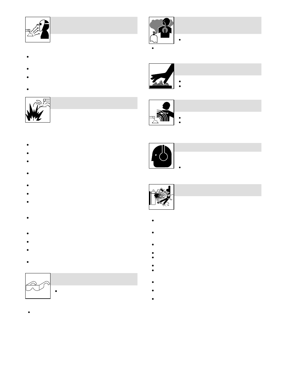 Des particules volantes peuvent blesser les yeux, Le bruit peut affecter l’ouïe | Miller Electric 714D User Manual | Page 10 / 44