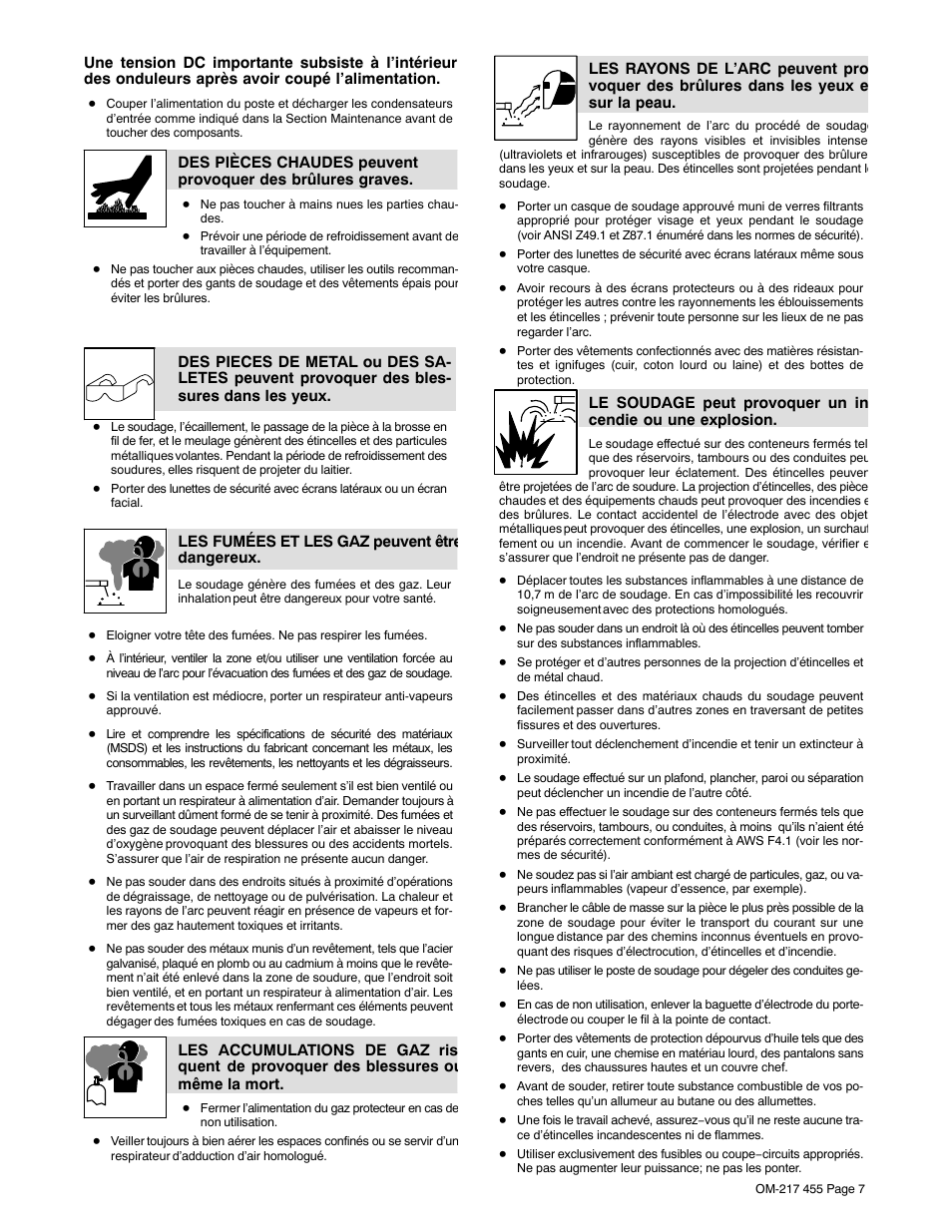 Miller Electric 250 User Manual | Page 11 / 72