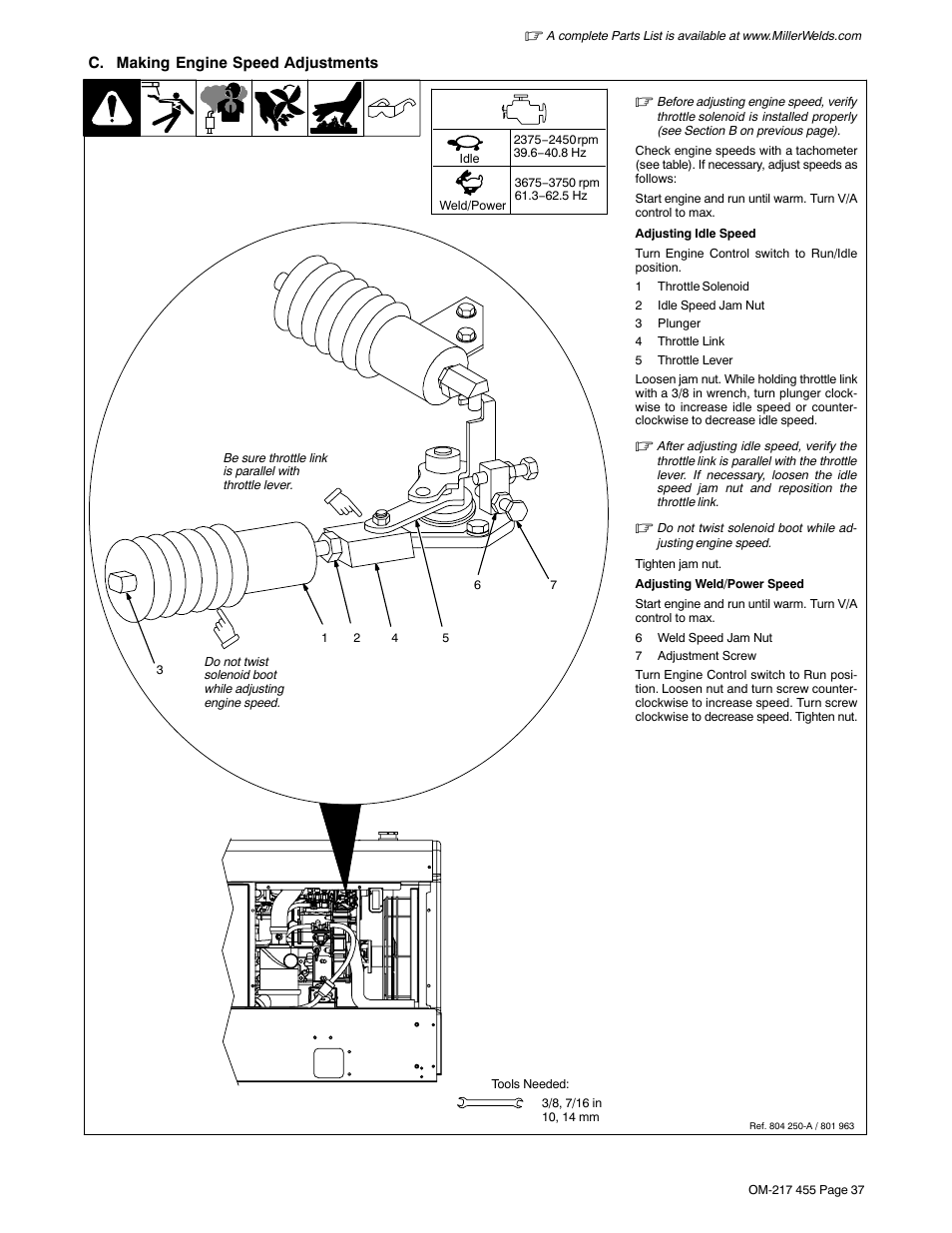 Miller Electric 250 User Manual | Page 41 / 72