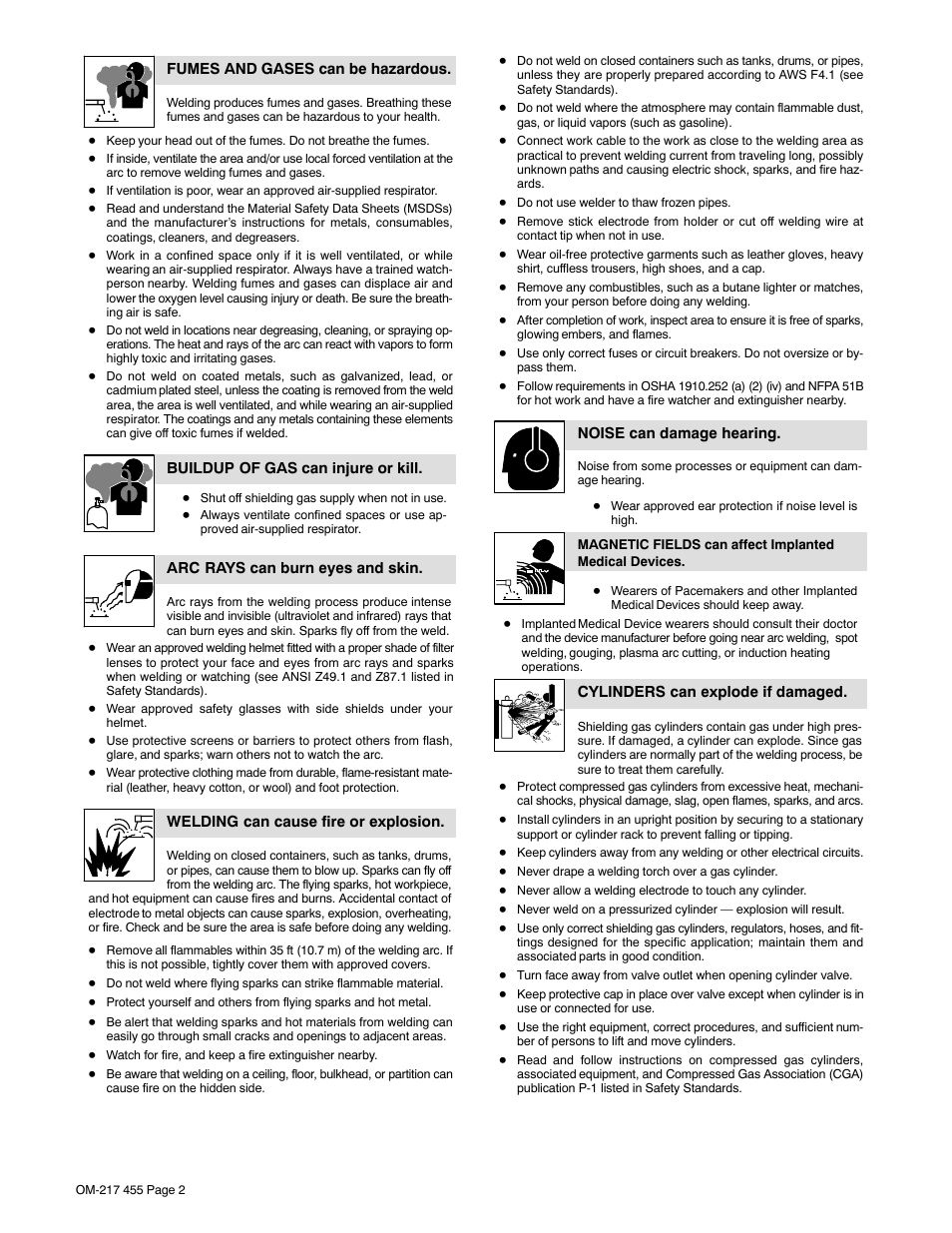 Miller Electric 250 User Manual | Page 6 / 72