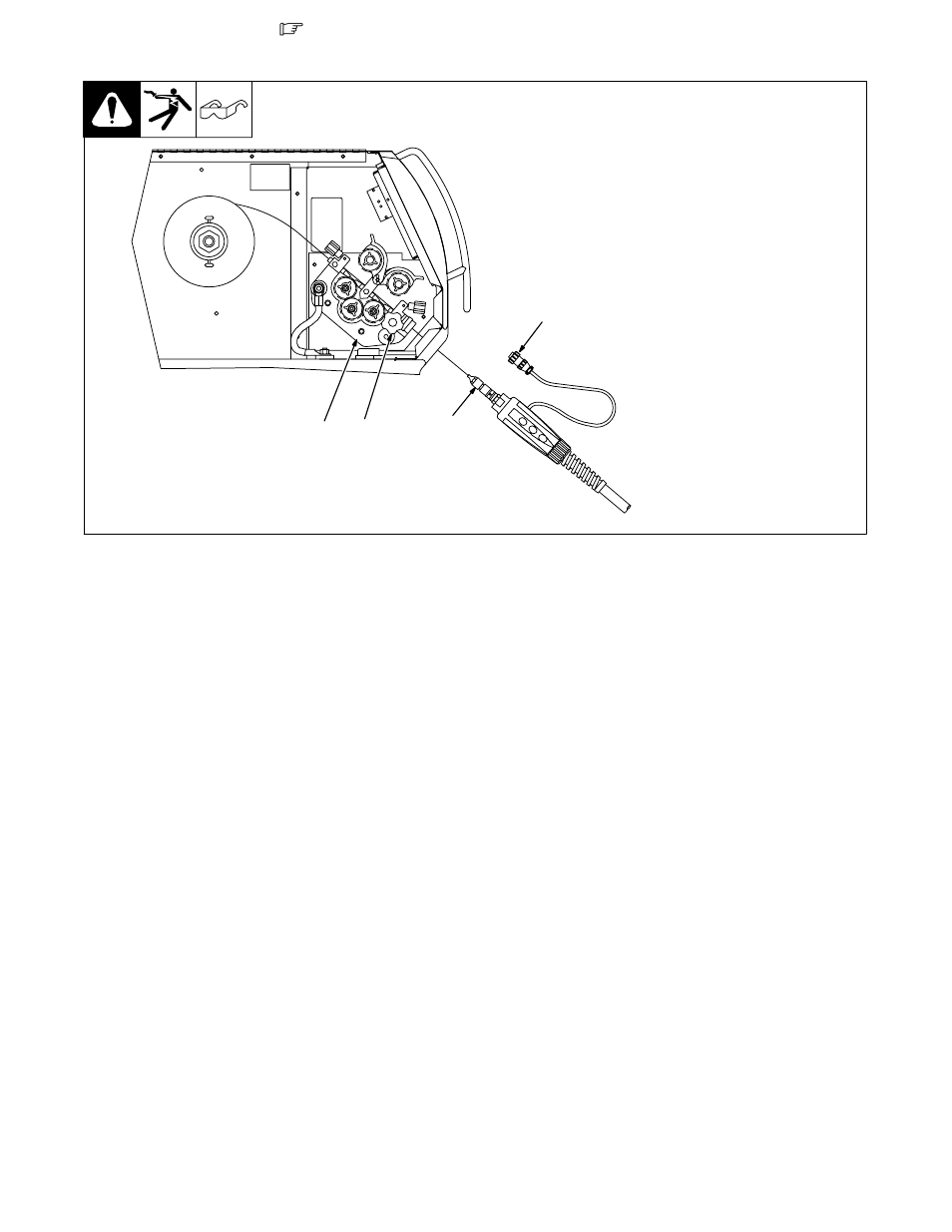 Installing welding gun, 7. installing welding gun | Miller Electric Millermatic 350 User Manual | Page 18 / 60