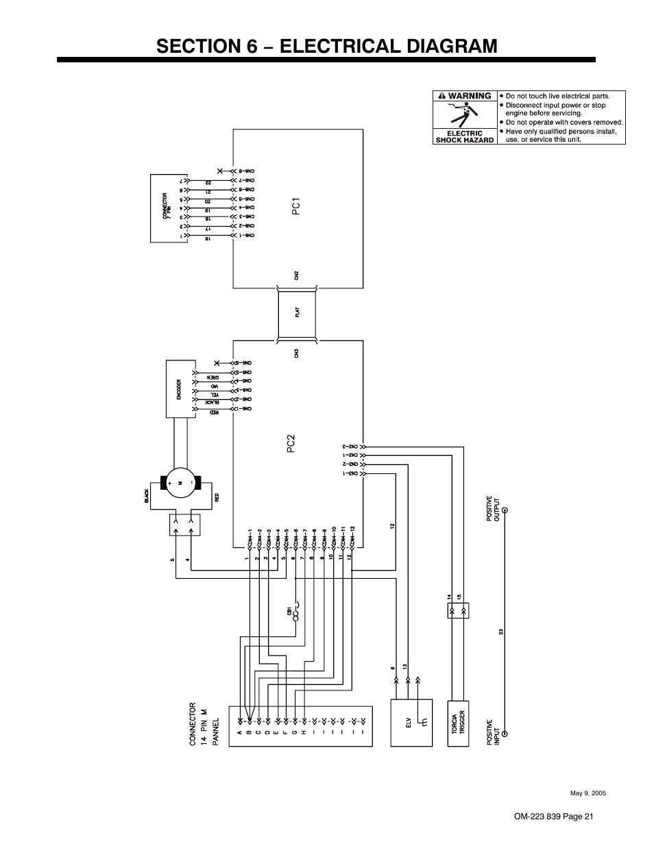 Section 6 − electrical diagram | Miller Electric XMS 44 User Manual | Page 25 / 32