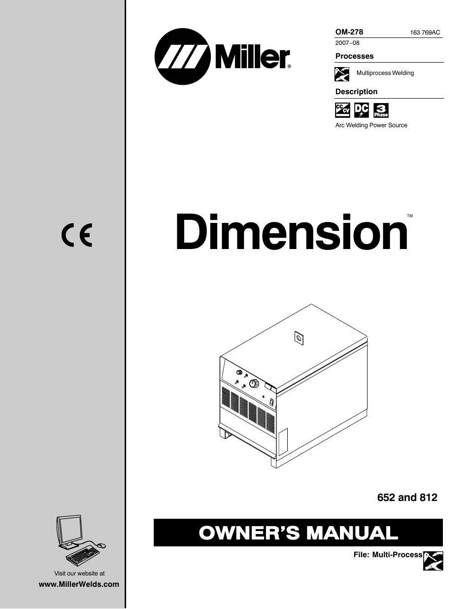 Miller Electric 812 User Manual | 40 pages