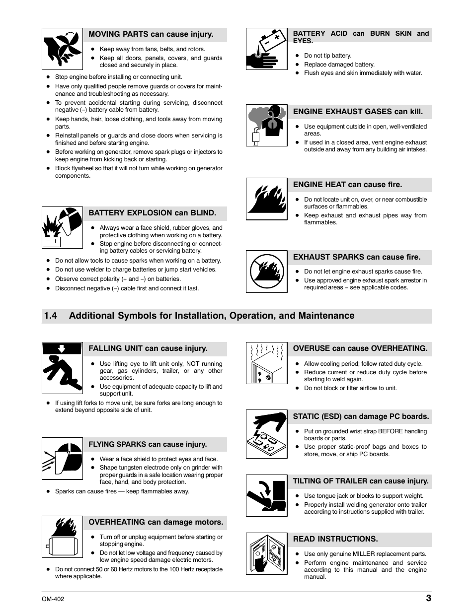 Miller Electric Metro 250D User Manual | Page 7 / 64