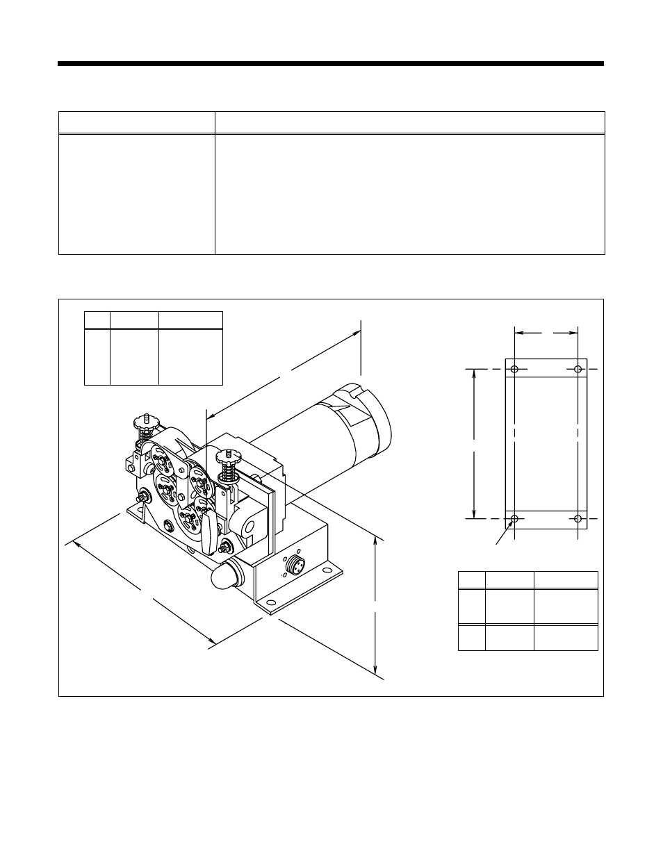 1. specifications, 2. overall dimensions and mounting hole layout | Miller Electric A1D-4RV User Manual | Page 9 / 24