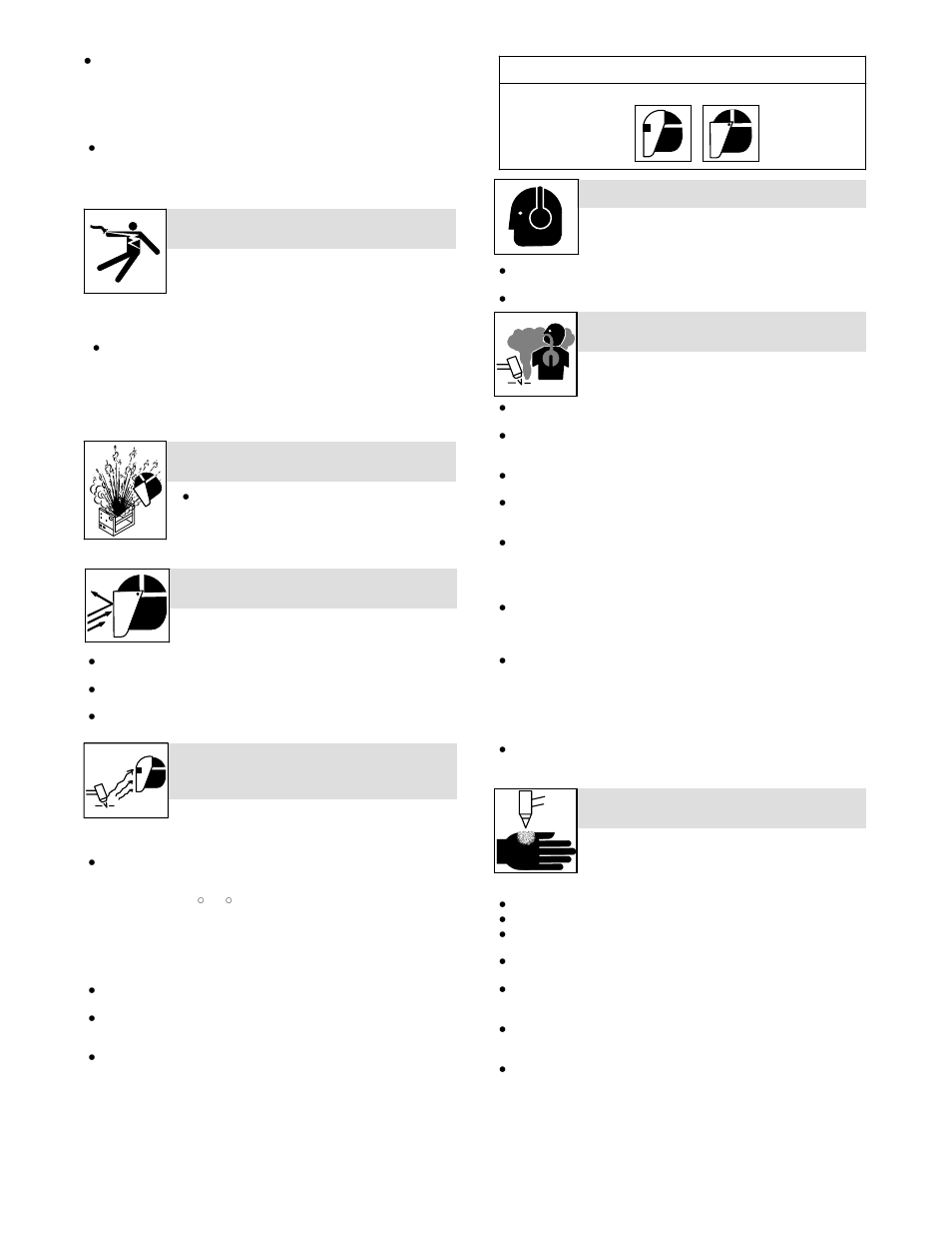 Risque de blessure en cas d’explosion des pièces, Le bruit peut endommager l’ouïe, Les fumées et les gaz peuvent être dangereux | Le plasma d’arc peut entraîner des blessures | Miller Electric ICE-12C User Manual | Page 10 / 32