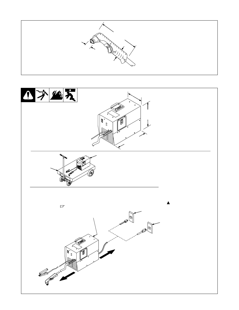 Torch dimensions and weight, Selecting a location, 4. torch dimensions and weight | 5. selecting a location | Miller Electric ICE-12C User Manual | Page 15 / 32