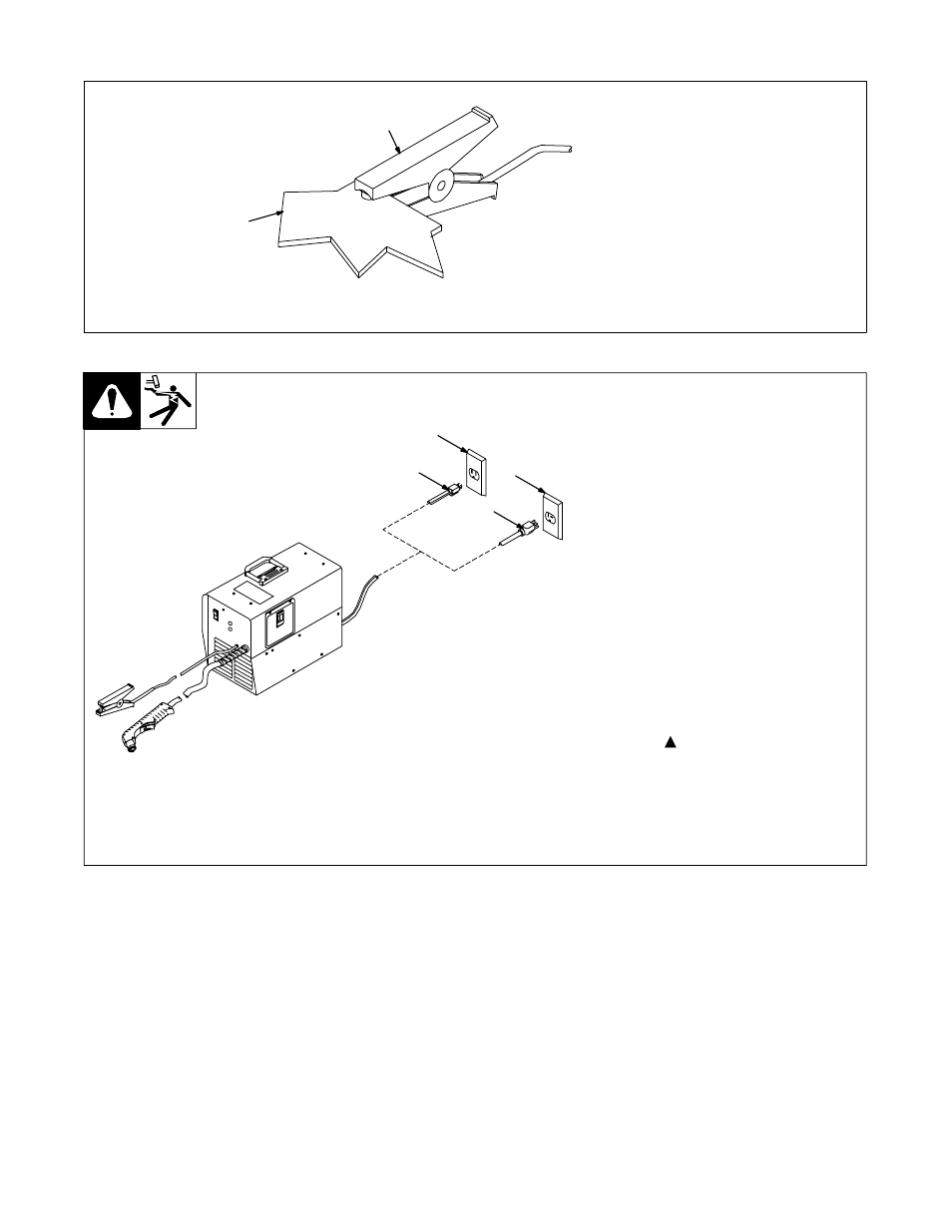 Connecting work clamp, Connecting input power, 6. connecting work clamp | 7. connecting input power | Miller Electric ICE-12C User Manual | Page 16 / 32