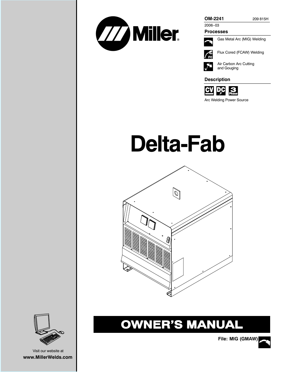 Miller Electric Delta-Fab User Manual | 32 pages
