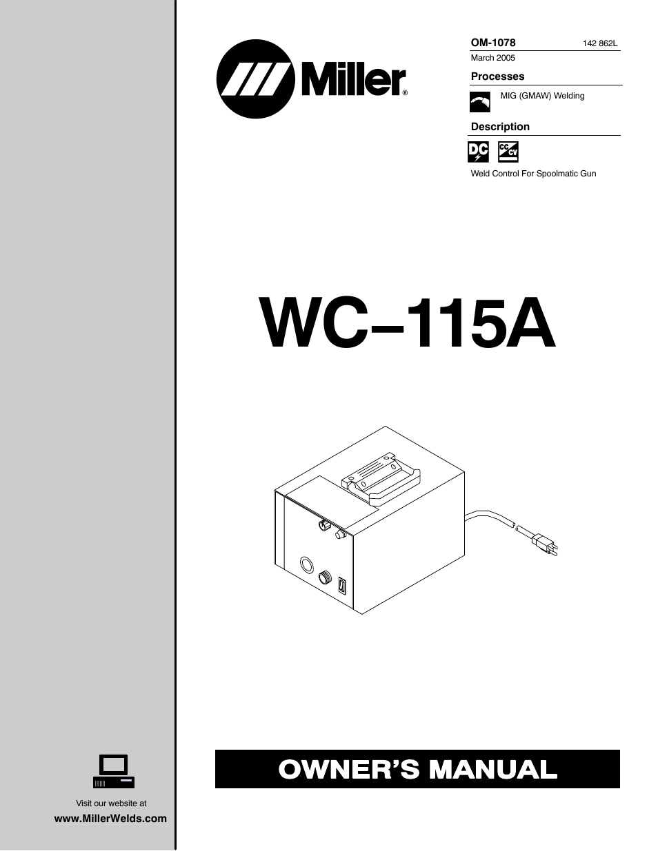 Miller Electric WC-115A User Manual | 28 pages