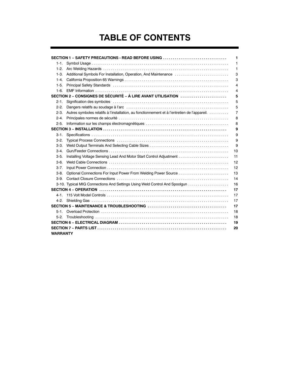 Miller Electric WC-115A User Manual | Page 3 / 28