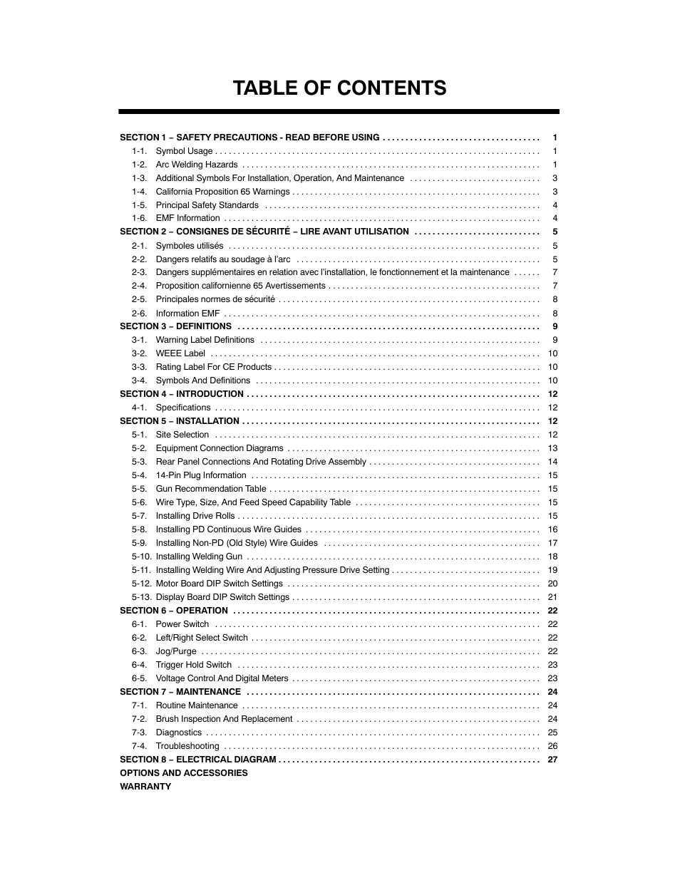 Miller Electric D-75S User Manual | Page 3 / 40