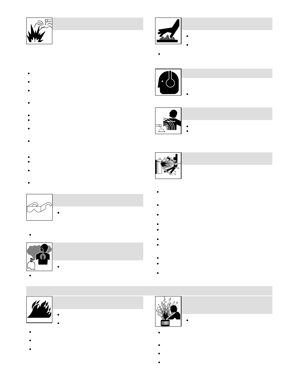 3. dangers existant en relation avec le moteur, Des particules volantes peuvent blesser les yeux, Le bruit peut affecter l’ouïe | Miller Electric 251 NT User Manual | Page 10 / 52