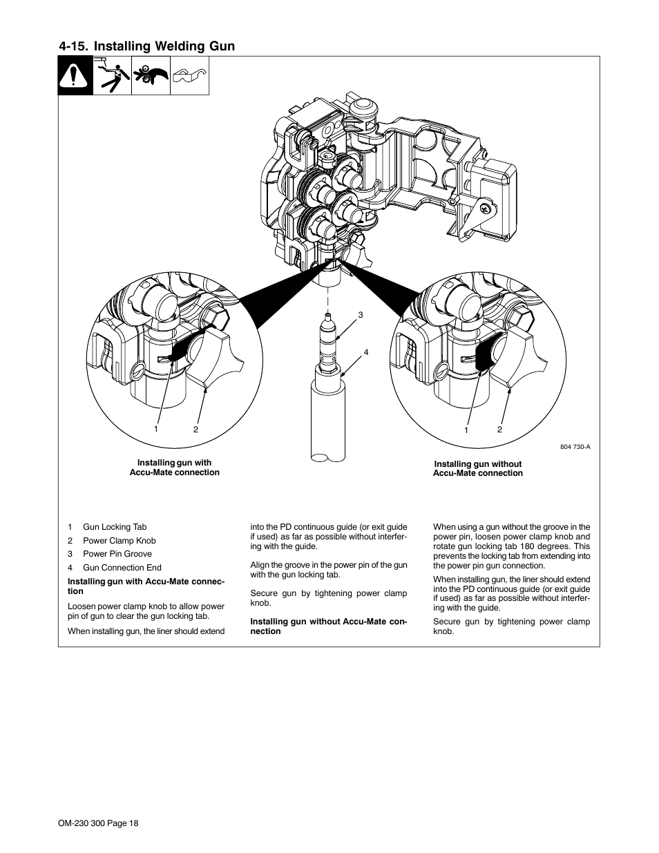 15. installing welding gun | Miller Electric DS-75S16 User Manual | Page 22 / 48