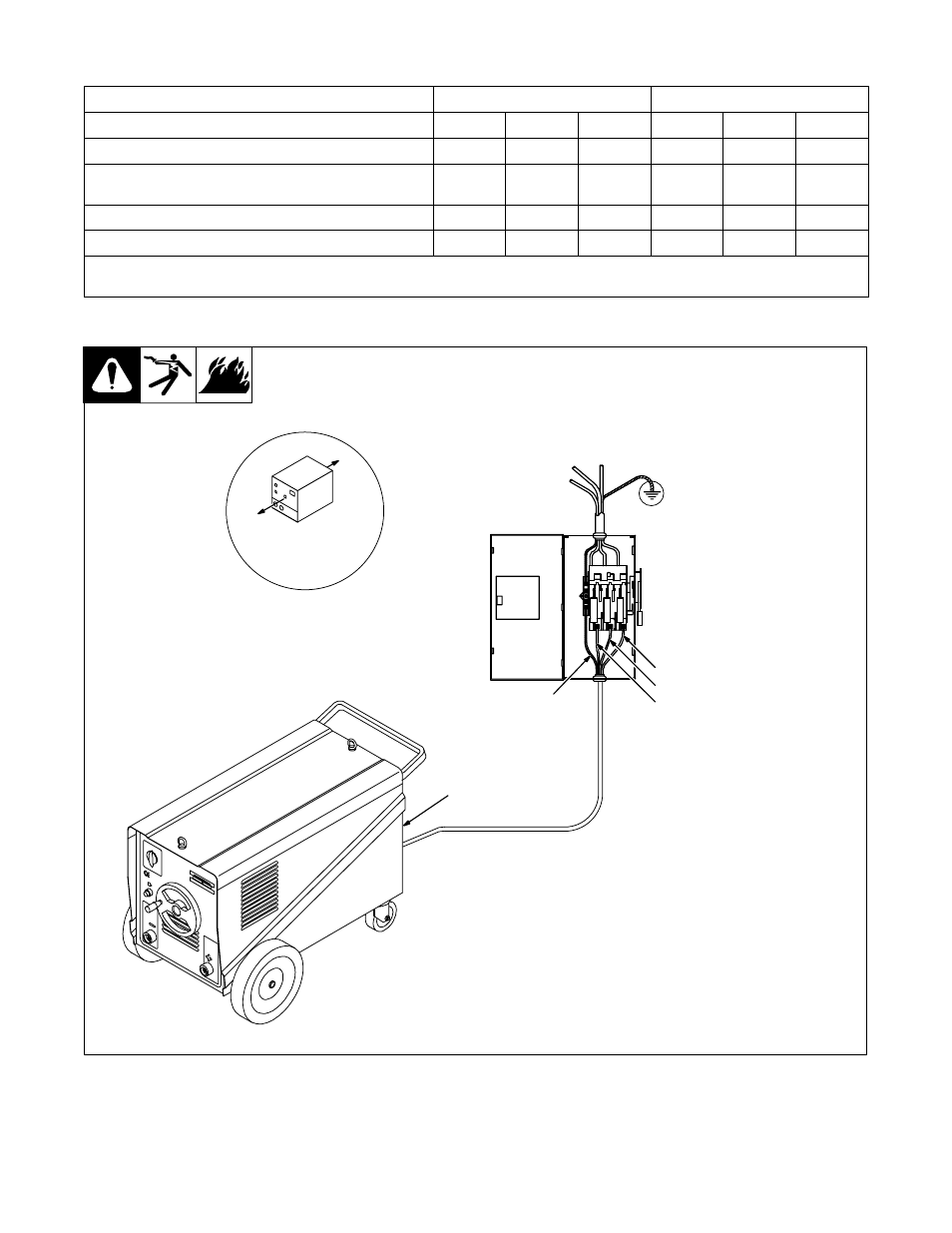 5. electrical service guide, 6. selecting a location and connecting input power | Miller Electric 340 User Manual | Page 11 / 24