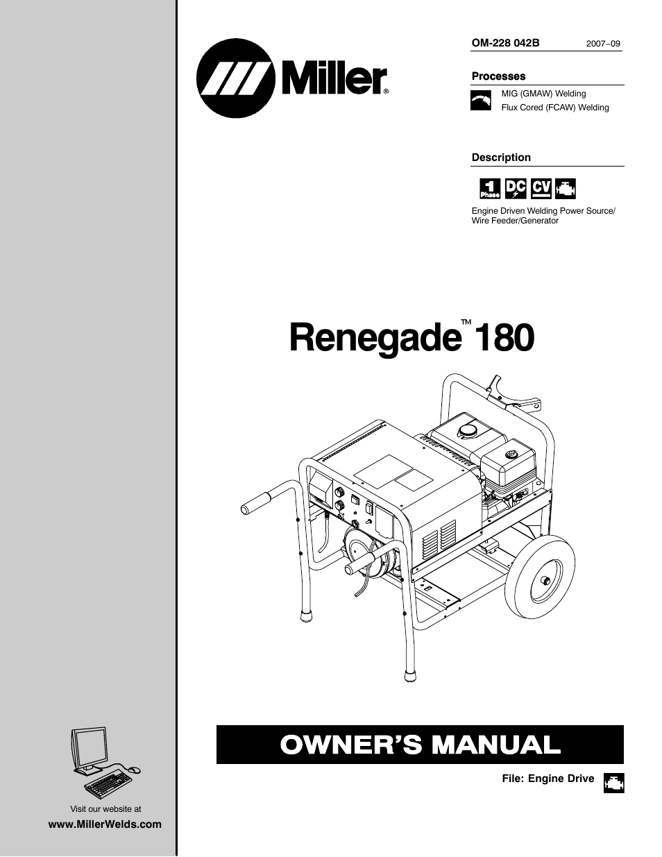 Miller Electric Renegade 180 User Manual | 64 pages