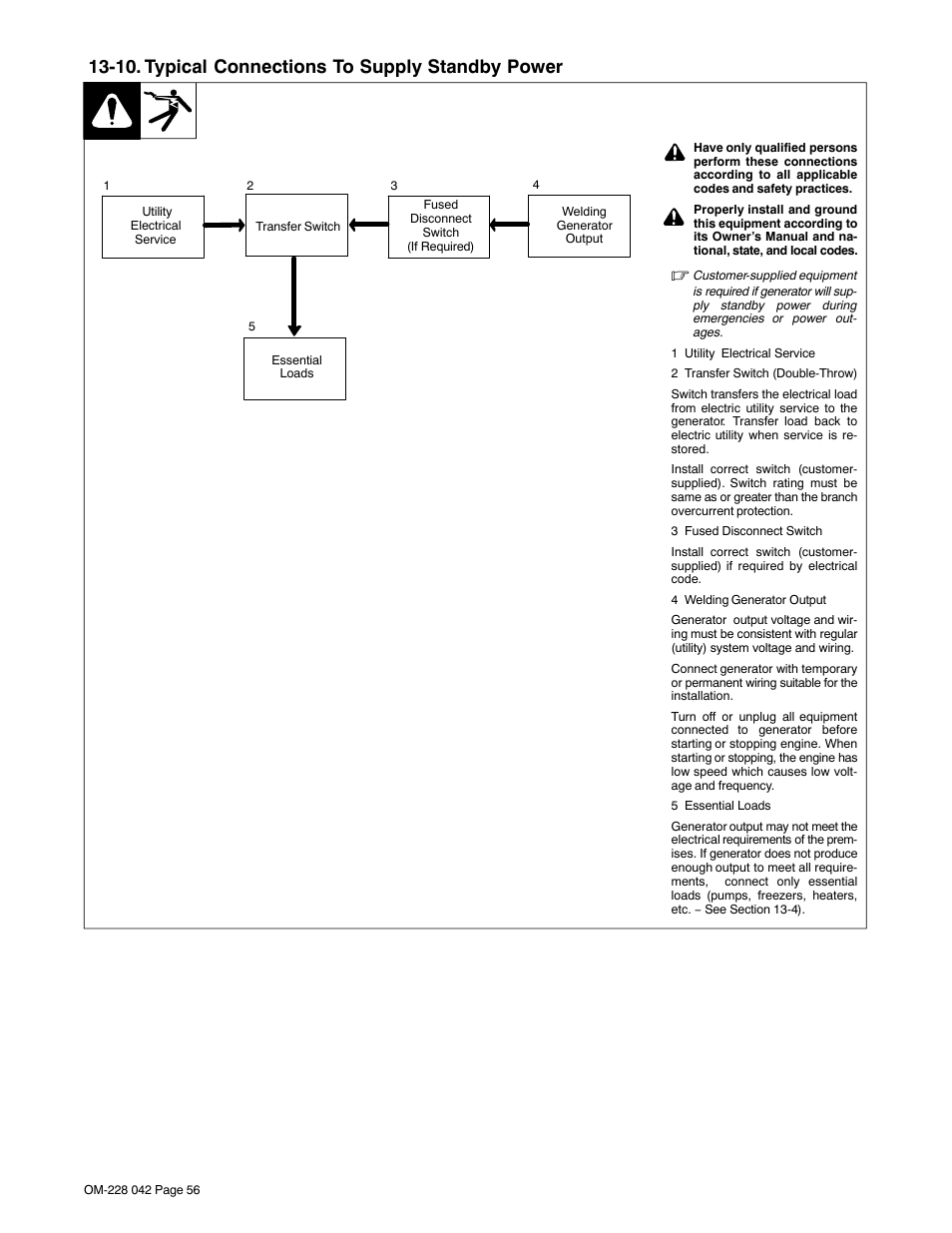 10. typical connections to supply standby power | Miller Electric Renegade 180 User Manual | Page 60 / 64