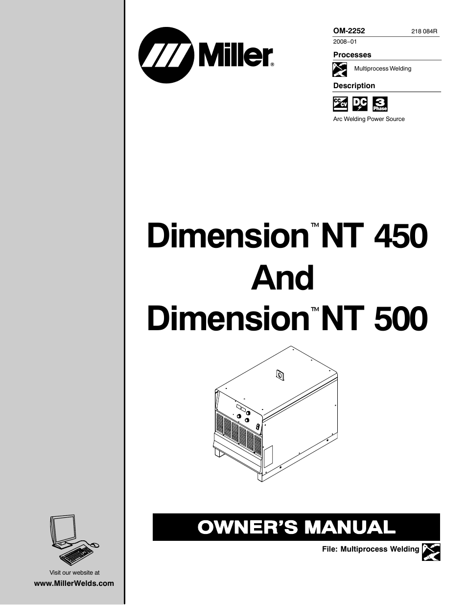 Miller Electric NT 450 User Manual | 44 pages