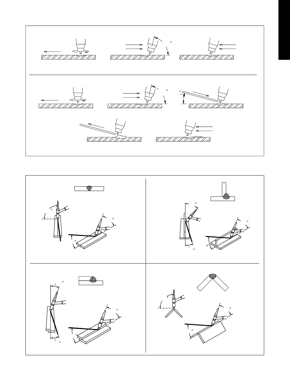 Torch movement during welding, Positioning torch tungsten for various weld joints, English | 2. torch movement during welding | Miller Electric DB1825R User Manual | Page 13 / 20