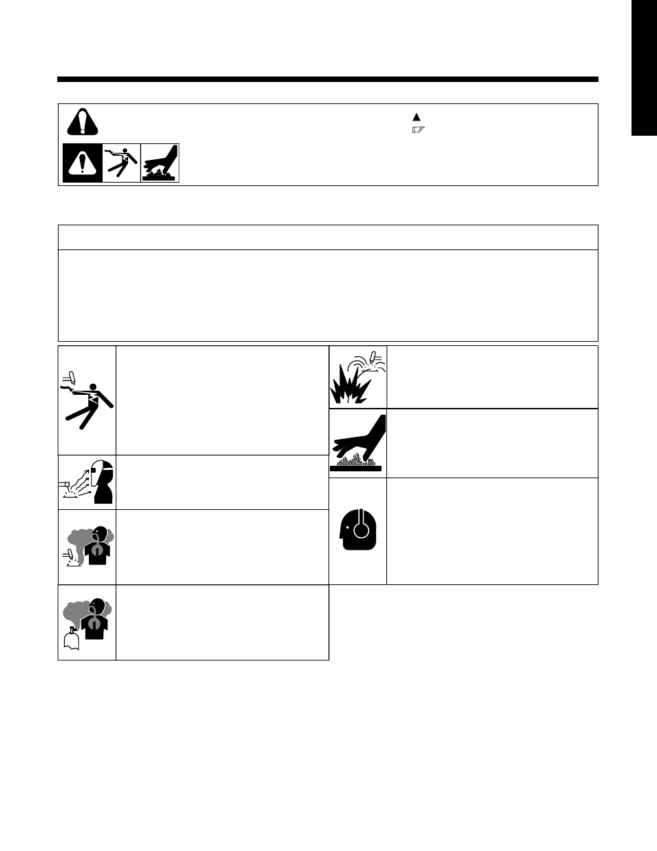 Symbol usage, Gtaw torch hazards, English | 1. symbol usage, 2. gtaw torch hazards | Miller Electric DB1825R User Manual | Page 3 / 20