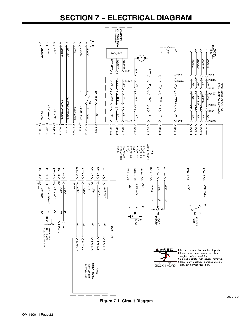 Section 7 − electrical diagram | Miller Electric SS-74S12 User Manual | Page 26 / 40