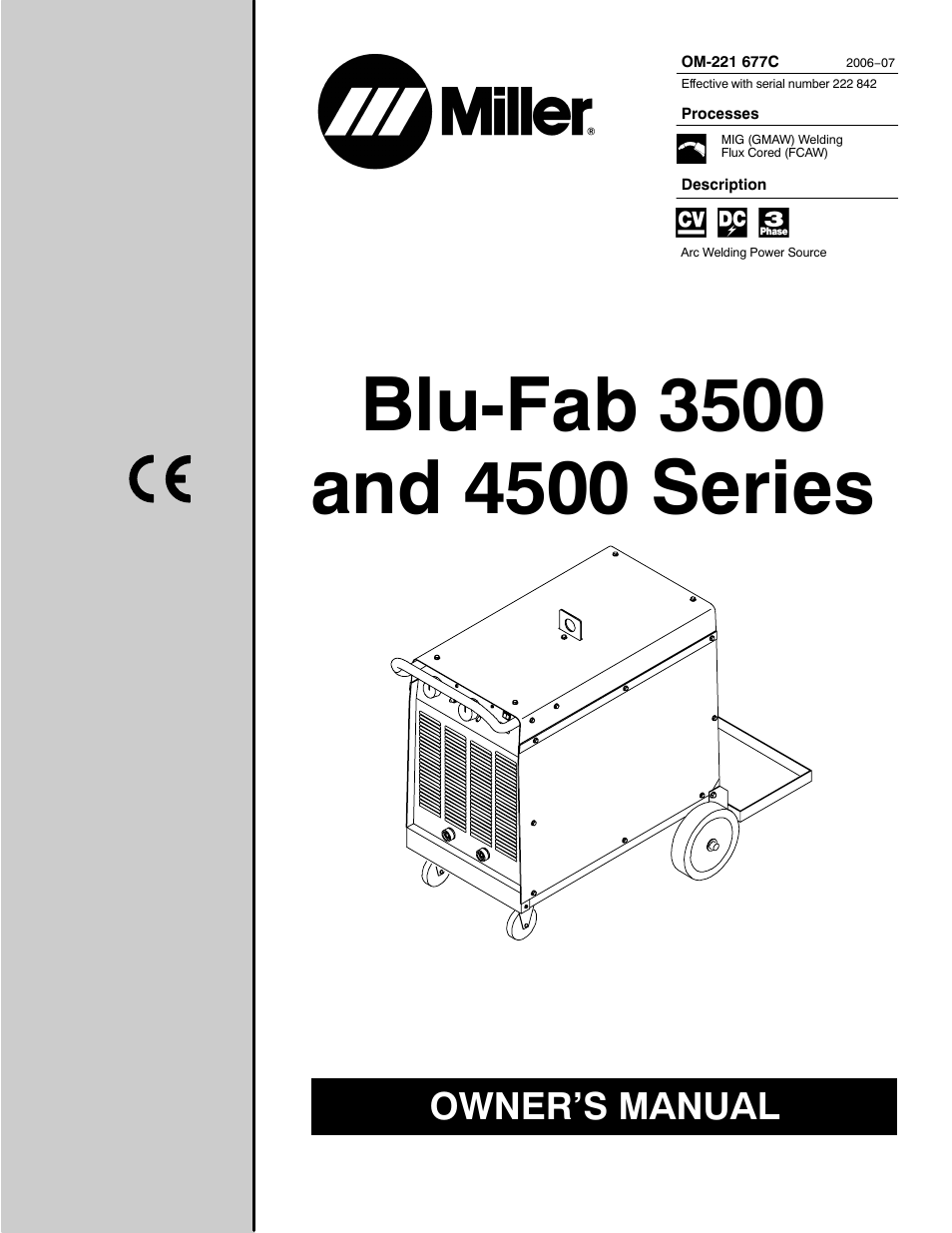 Miller Electric Blu-Fab 3500 User Manual | 28 pages