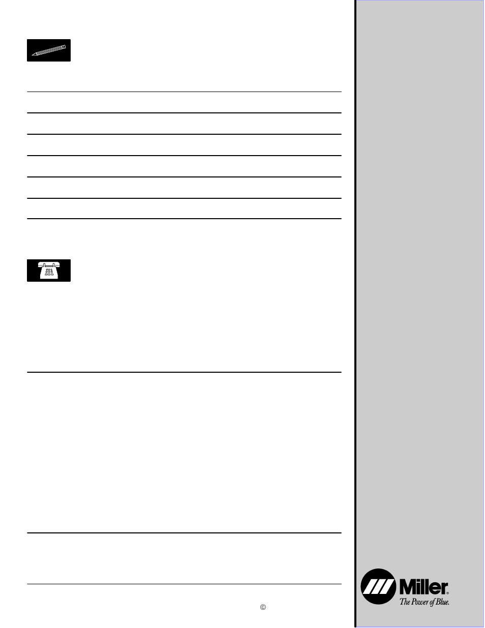 For service owner’s record | Miller Electric Spoolmate 250 User Manual | Page 24 / 24