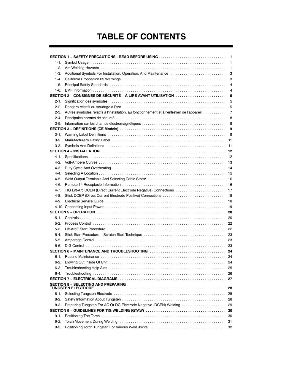 Miller Electric Maxstar 200 STR User Manual | Page 3 / 56