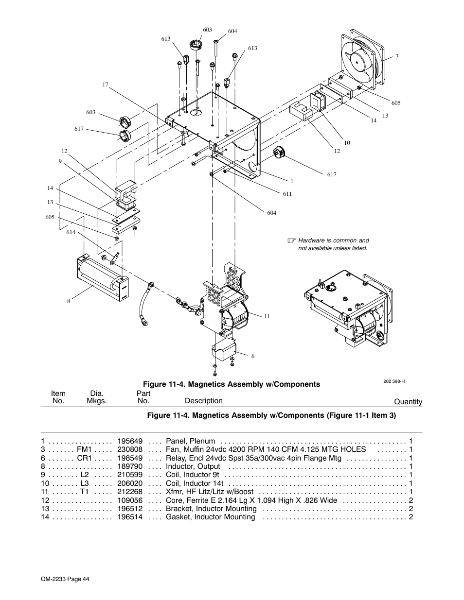 Fig11-4 magnetics | Miller Electric Maxstar 200 STR User Manual | Page 50 / 56
