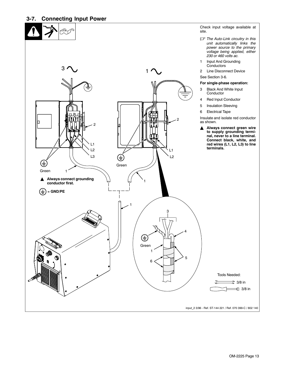 7. connecting input power | Miller Electric 3080 User Manual | Page 17 / 32
