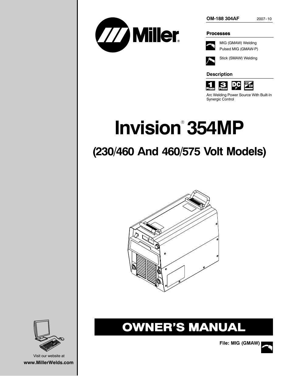 Miller Electric 460Volt User Manual | 48 pages