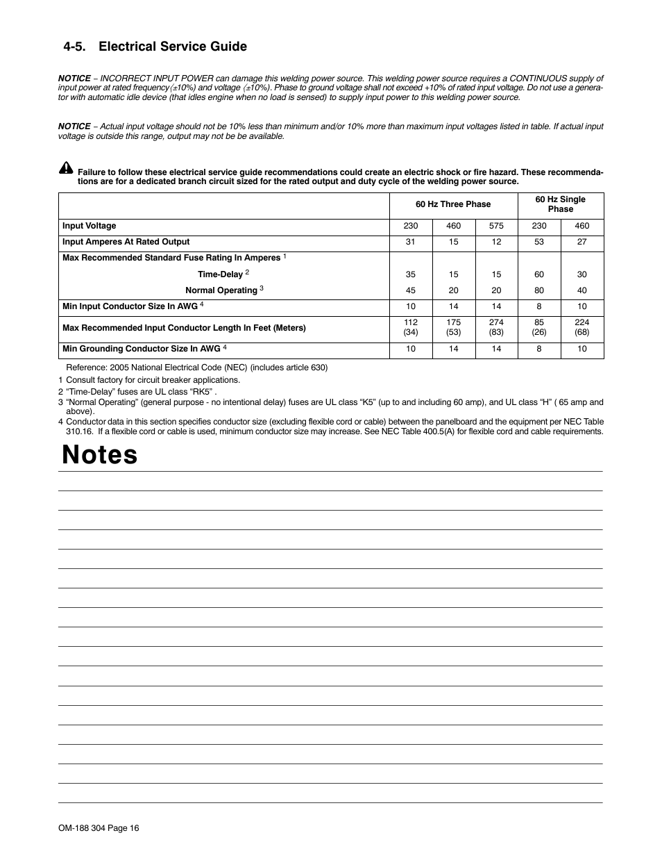 5. electrical service guide | Miller Electric 460Volt User Manual | Page 20 / 48
