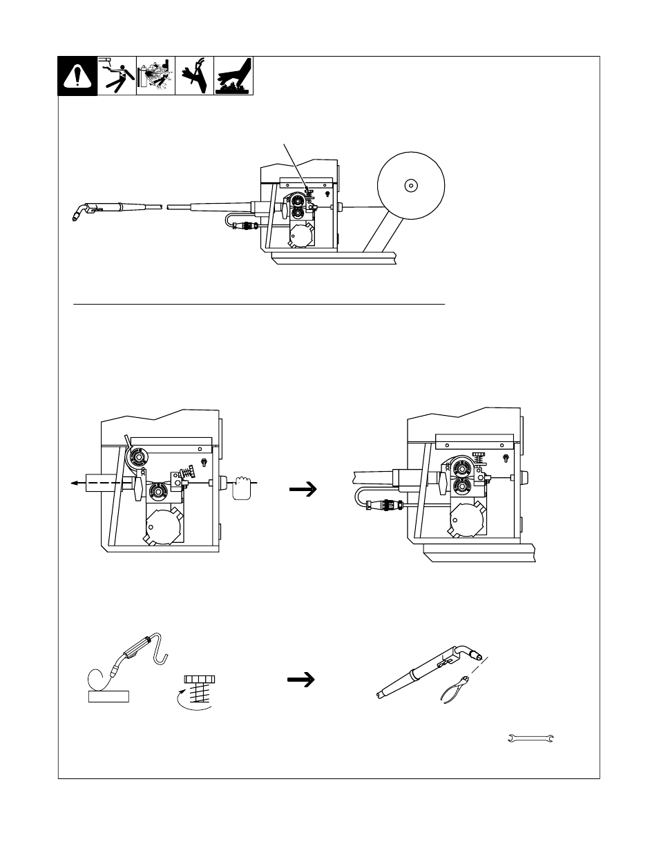 7. threading welding wire | Miller Electric S-32SL User Manual | Page 17 / 28