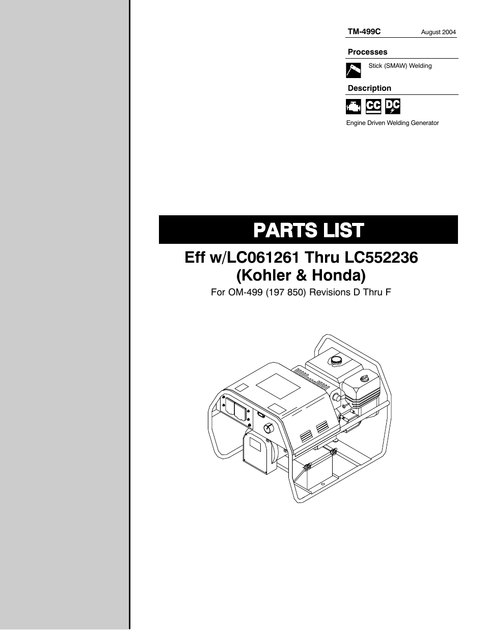 Miller Electric BLUE STAR 6000 TM-499C User Manual | Page 67 / 80