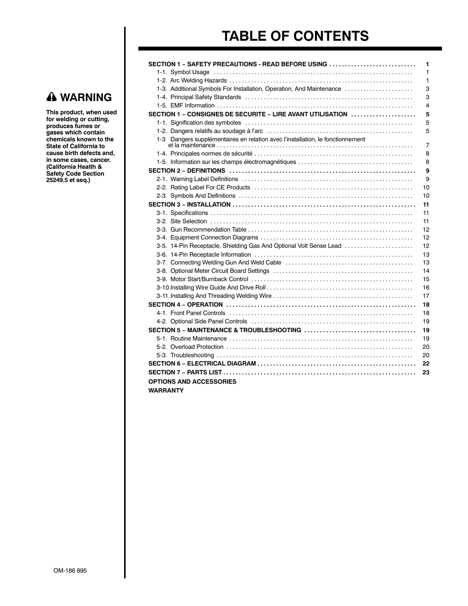 Miller Electric I-22A & I-24A User Manual | Page 3 / 36