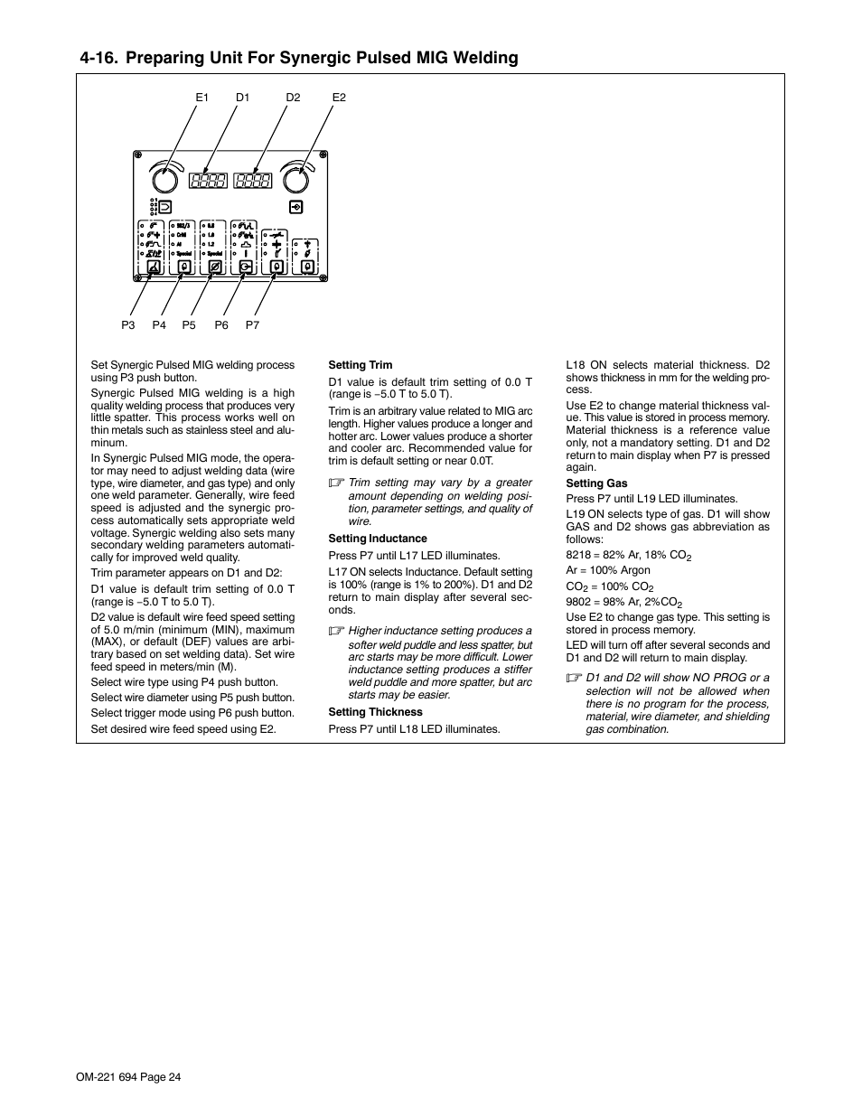 16. preparing unit for synergic pulsed mig welding | Miller Electric XMC 4000 User Manual | Page 28 / 44