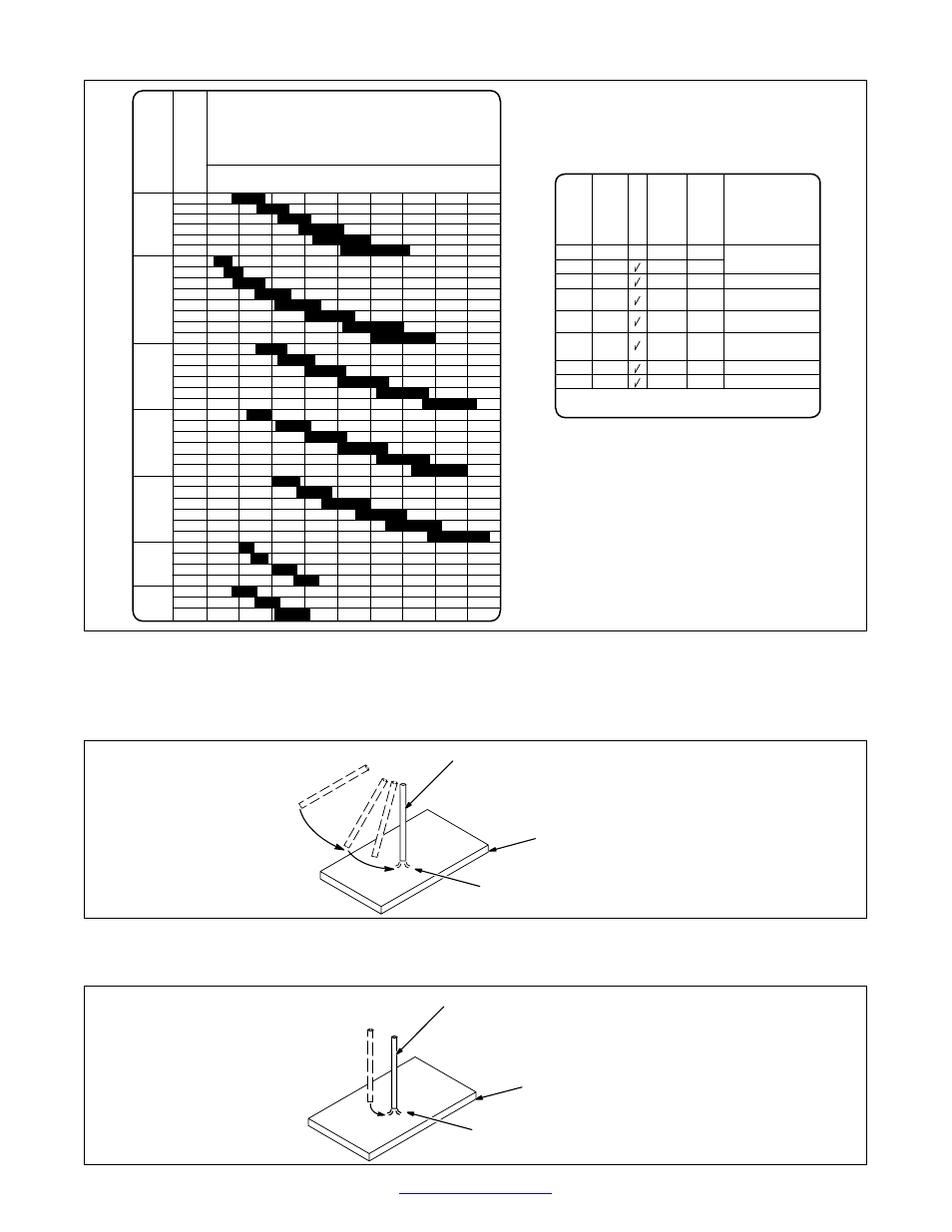 2. electrode and amperage selection chart, 3. striking an arc − scratch start technique, 4. striking an arc − tapping technique | Miller Electric Blue Star 6000 User Manual | Page 46 / 60