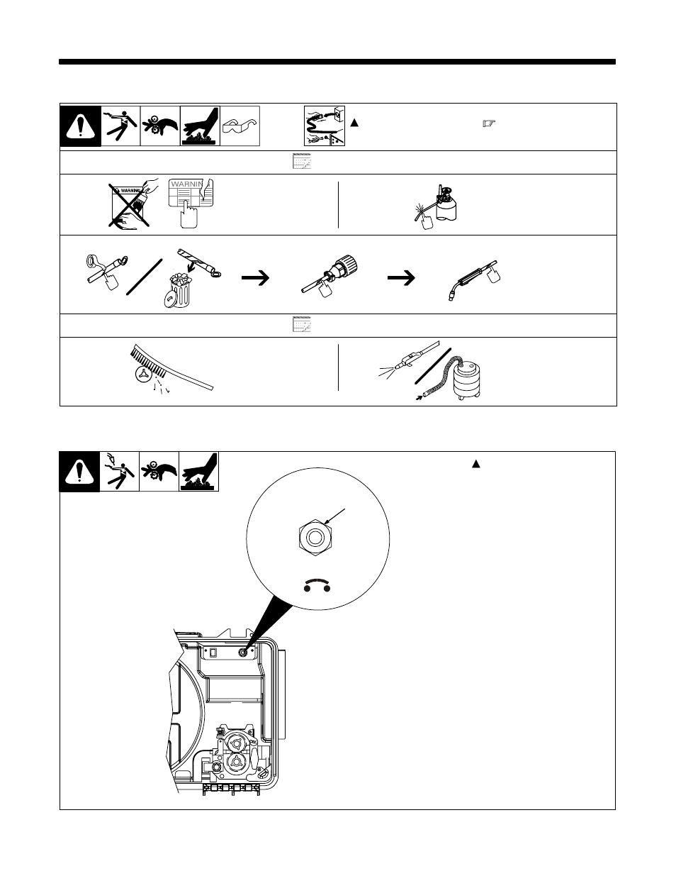 Section 5 − maintenance & troubleshooting, Routine maintenance, Overload protection and thermostat protection | 1. routine maintenance, 3 months, 6 months, 2. overload protection and thermostat protection | Miller Electric UWF-SC12RC User Manual | Page 18 / 28