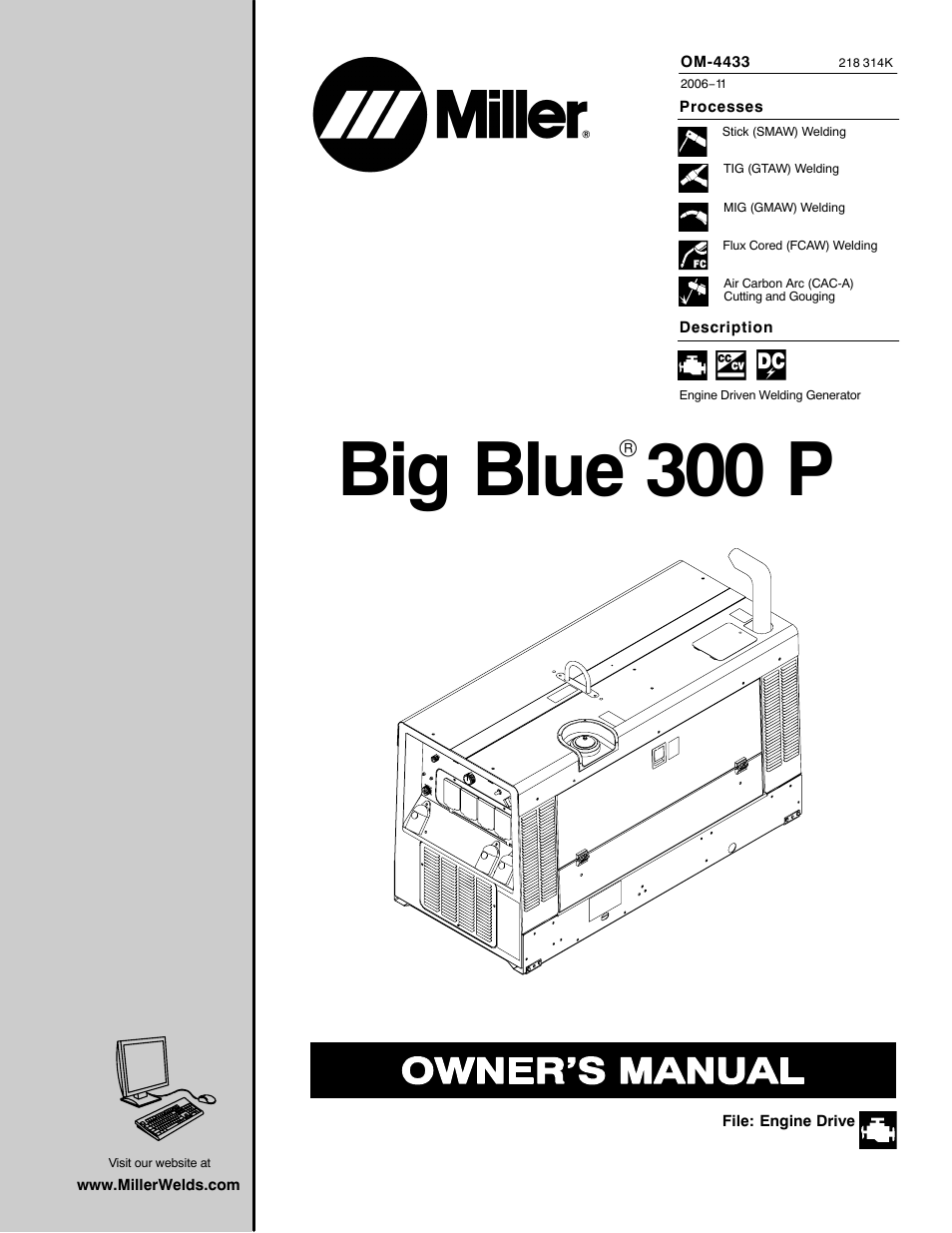 Miller Electric Big Blue 300 P User Manual | 72 pages