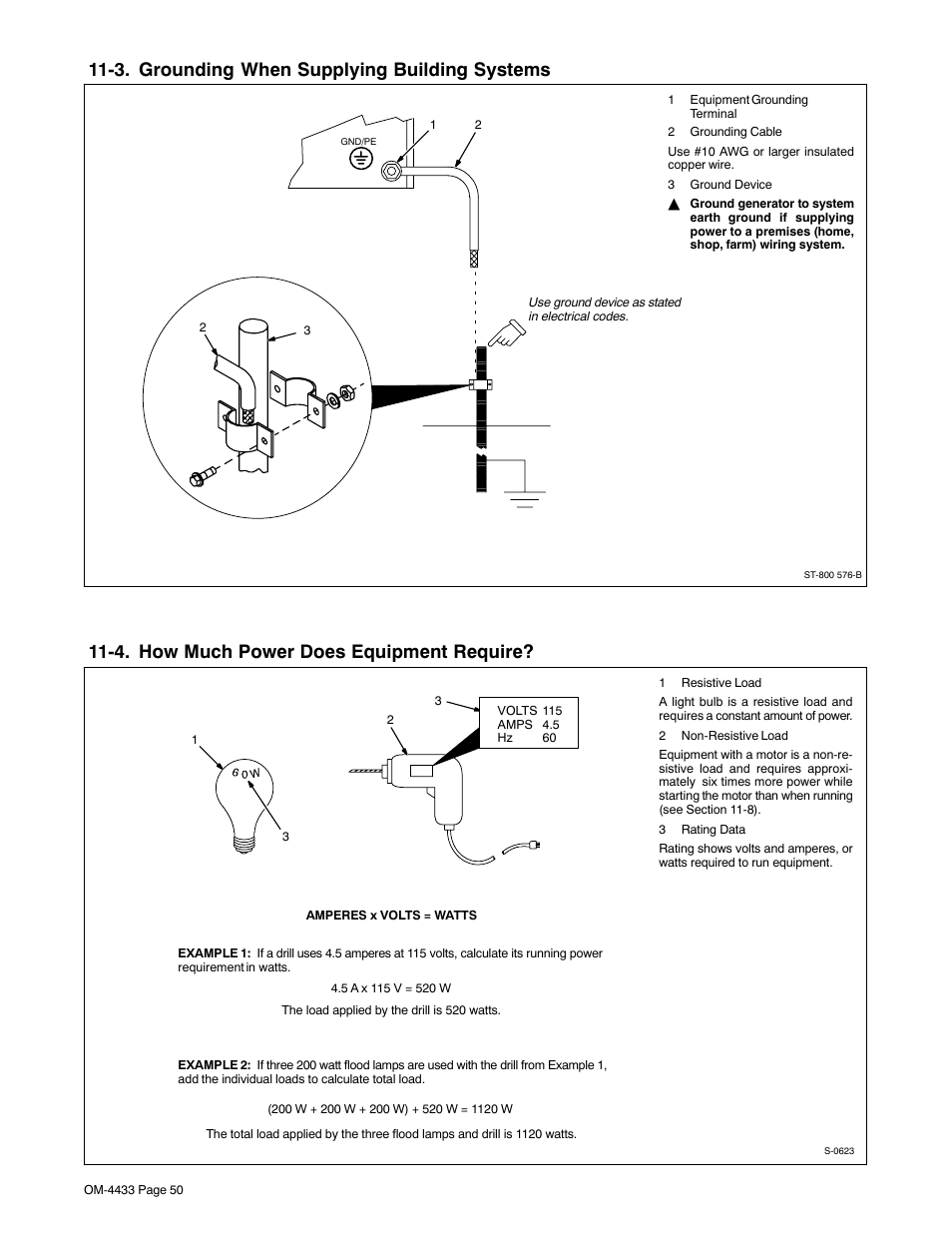 3. grounding when supplying building systems, 4. how much power does equipment require | Miller Electric Big Blue 300 P User Manual | Page 54 / 72