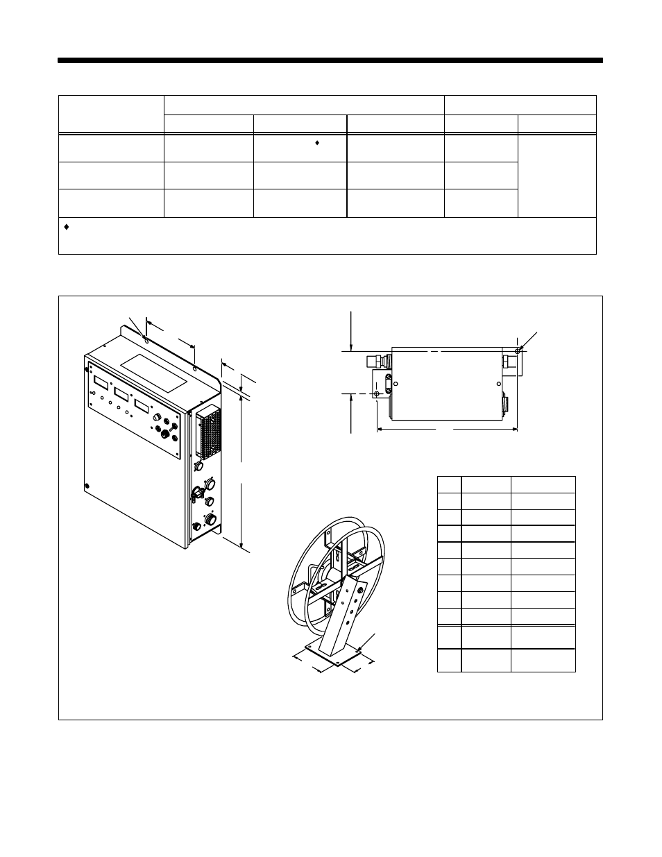 1. specifications, 2. mounting hole layout | Miller Electric A.B.B. Robot Interface Gas Control Hub And Spindle User Manual | Page 13 / 40