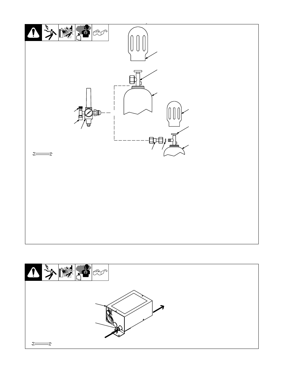 5. shielding gas connection to regulator/flowmeter, 6. shielding gas connections to gas control | Miller Electric A.B.B. Robot Interface Gas Control Hub And Spindle User Manual | Page 15 / 40