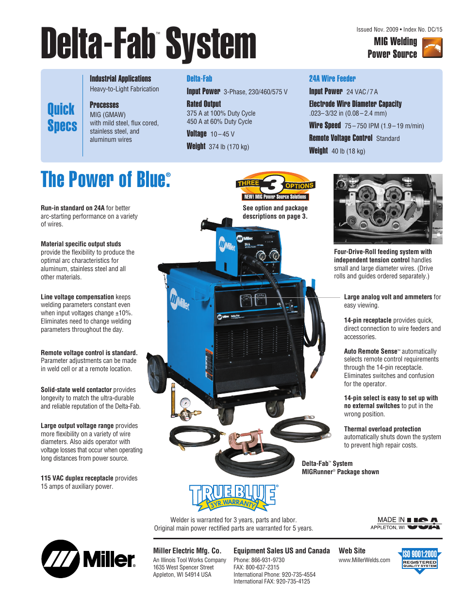 Miller Electric Deltaweld Series User Manual | 4 pages