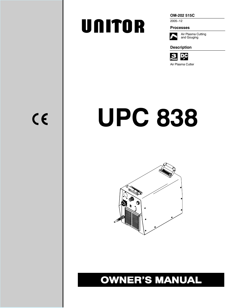 Miller Electric UPC 838 User Manual | 36 pages